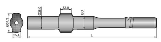 Schaft-Adapter des Bohrgerät-T38 für Montabert H50 H60 H70